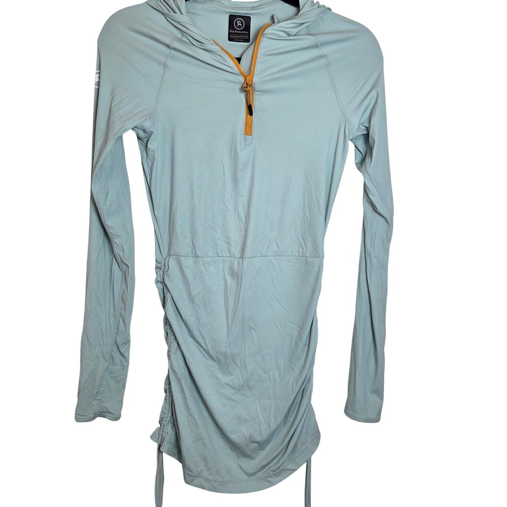 Backcountry Suntrace UPF 50 Outdoor Dress Hooded 1/4 Zip Ruched XS
